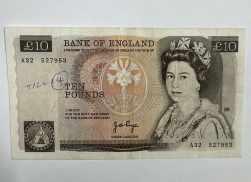Ten pound old note - ten,