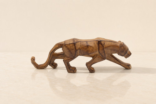 Puma leopard sculpture statue - sculpture,