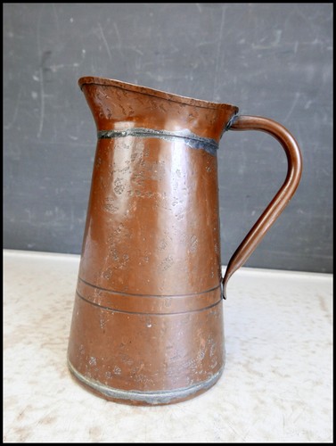 Antique copper jug pitcher - pitcher, 20