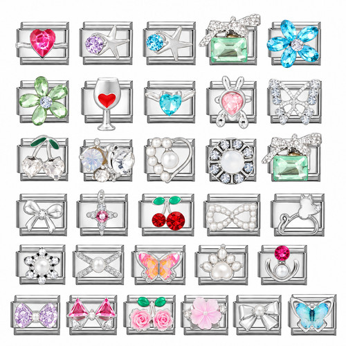 Zircon italian charms - zircon,