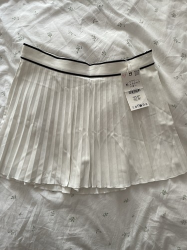 Zara pleated skort white size - zara,