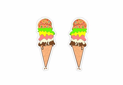 Soft ice cream cones - cream, x4