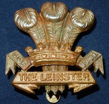 THE LEINSTER ROYAL CANADIANS REGIMENT MILITARY CAP BADGE ORIGINAL BM