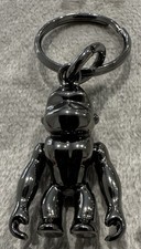 Kipling metal robot monkey keyring in gunmetal grey brand new without tags 