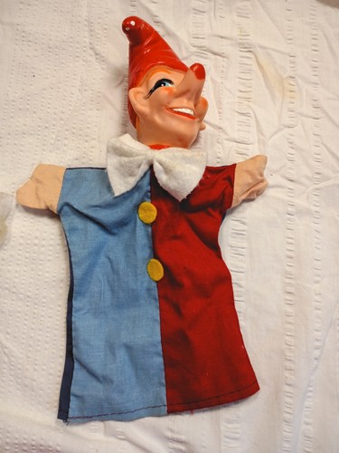Vintage puppet hand jester - vintage,