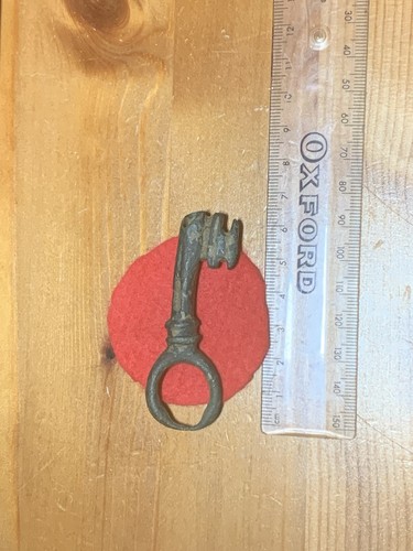 Big medieval bronze key metal - medieval,