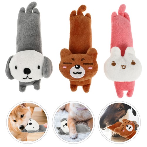 3pcs plush pet toys - pet, cartoon