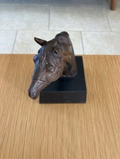 Doris Lindner Heredities Limited Bronze Horses Head 5.5 Inches Tall.