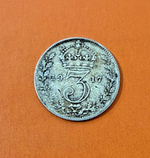 1917 Silver Threepence with
