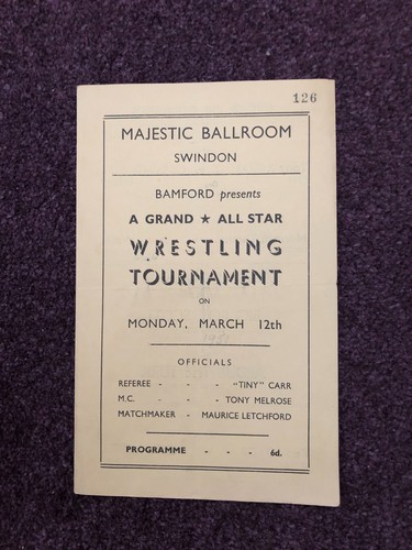 Wrestling programme majestic - programme,