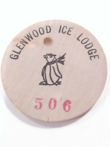 Glenwood ice lodge logo - ice, wooden