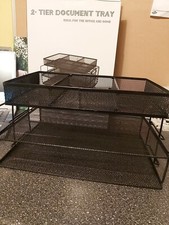 2 TIER 3pc Metal Mesh Office