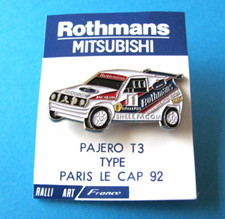 Vintage Rothmans Cigarettes MITSUBISHI PAJERO Pin Badge. Paris Le Cap 92.