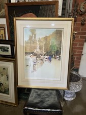 Vintage Very Large Florentine Masquerade Scottish Sir William Russell Flint Art