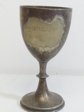 (ref288AM) Antique 2824(D) Squadron Vickers Gun Chalice Trophy Silver Plated