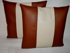 2 Tan Brown & Cream Stripe