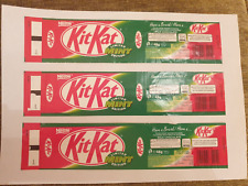 kit kat Special edition Mint  4 finger wrappers x 3 1997