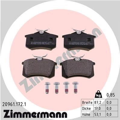 Rear axle 20961 172 - rear, brake