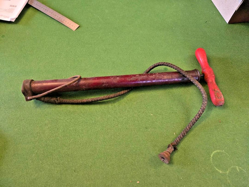 Vintage stirrup air pump - air,