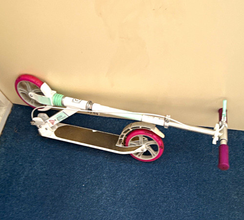 Children push scooter white - scooter,