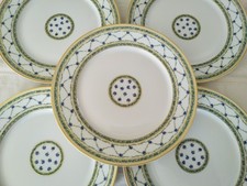 6 RAYNAUD LIMOGES L'ALLÉE DU ROY PORCELAIN FLAT PLATES