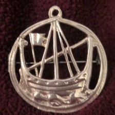 Vintage sterling silver viking - silver,