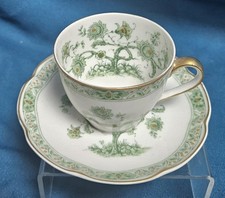 Haviland Limoges Green  Coffee Cup and Saucer 1950's