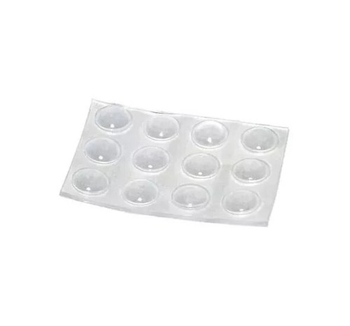 Clear self adhesive round - 12,