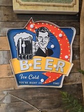 Light up beer  sign man cave