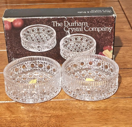 Vintage durham crystal dessert - durham,