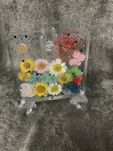 Flower coasters art gifts - art,,