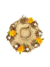 UK Based - Gold Flower Plate-