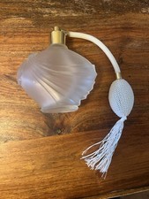 Vintage frosty glass Art Deco Style  perfume atomiser bottle