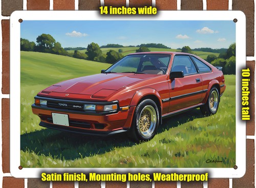 Metal sign 1982 toyota - sign,