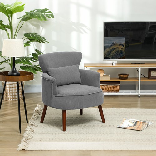 Upholstered armchair with - armchair,
