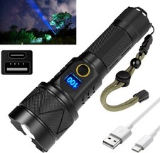 Torches LED Super Bright Rechargeable LED Torch 30000 Lumens +Keychain Cob