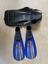 Men's Technisub Flippers UK Size 8-9 Retro Wave Dive Line Magica Saeko Dive Bag