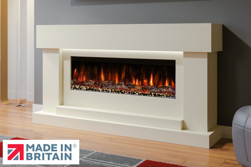 Neon electric fireplace suite - electric,