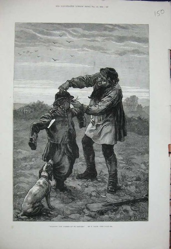 Original old antique print - original,