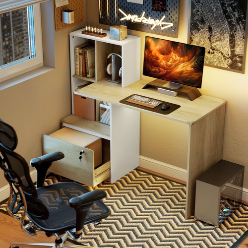 Computer desk with - computer,