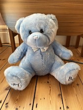 Keel Toys Large Blue Baby Boy Plush Teddy Bear With Bow Tie