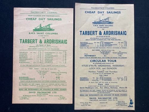 1956 two clyde steamers cheap - two,