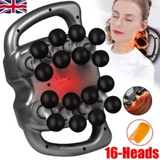 Muscle Massage Gun Deep Tissue Therapy for Body Back Leg Pain Relief 16-Head UK