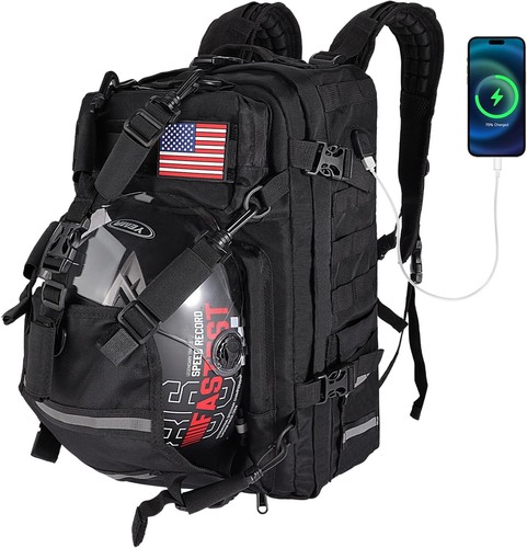 Motorcycle helmet backpack - helmet,