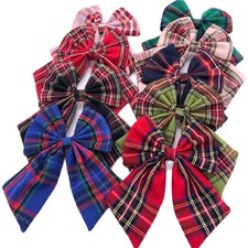 Tartan Bow Knot Hair Clips