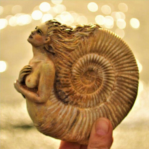 Nordic mermaid resin ornament - nordic,