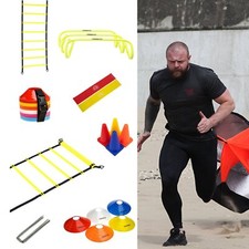 Speed Agility Hurdles Poles Cones Ladders Football Training Sport Equipment FH