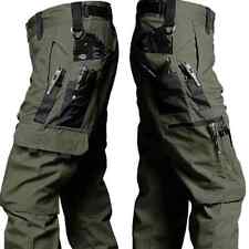 Mens Cargo Pants Trousers Work Casual Waterproof Pocket Workwear Hiking Outdoor