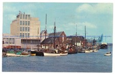 Poole Quay from The Bridge, Dorset. Postcard by Plastichrome, posted 1971