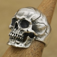 925 Silver Realistic Skull